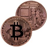 1oz .999 Fine Copper Bitcoin Commemorative Coin