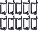 Arlington LV1-10 Low Voltage Mounting Bracket, 1-Gang, Black, 10-Pack