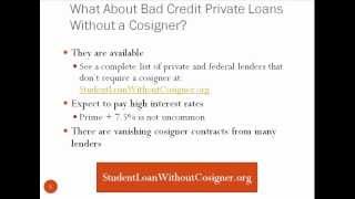 Bad Credit Student Loan Without Cosigner