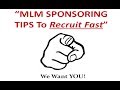 3 MLM Sponsoring Tips GUARANTEED To Make A Difference